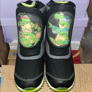 Nickelodeon TMNT Kids Boots - Black and Green